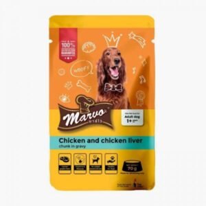 Marvo Chicken and Chicken Liver Chunk in Gravy For Adult Dog, 70g