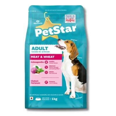 Mankinds PetStar Adult Meat & Wheat Flavour, Adult Dry Dog Food 1kg
