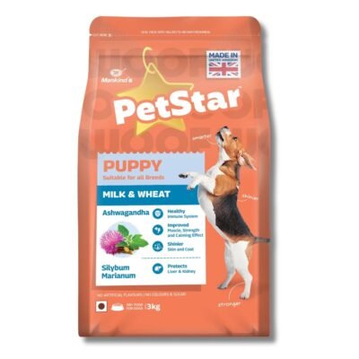 Mankinds PetStar Puppy Milk & Wheat Flavour Puppy Dry Dog Food 3kg