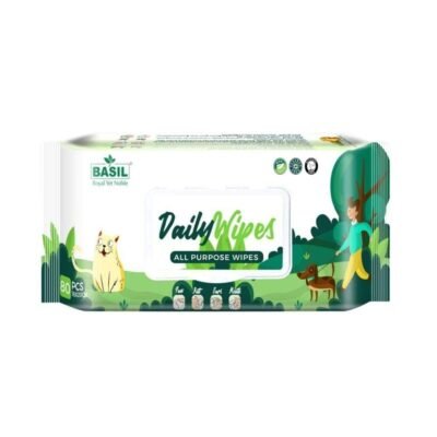 Basil Daily Care Pet Wet Wipes – 80 Pieces