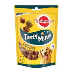 Pedigree Tasty Minis Cubes Adult Dog Treat, Chicken & Duck Flavour Chunks (130g)