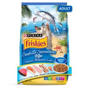 Purina Friskies Seafood Sensations Adult Cat Food with Tuna Salmon Whitefish Crab & Shrimp Flavors