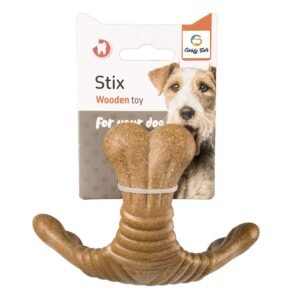 Woodplay Series Triangle Dog Toy | Moderate Chew Toy for Dogs for Medium & Large Breeds (Brown)