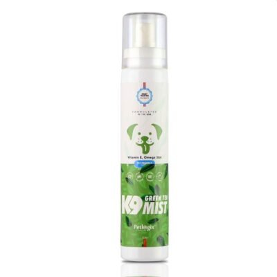 Petlogix Natural Green Tea & Coconut Oil K9 Deodorant Mist Natural Cleanser & Detangle Spray for Pet Dog Puppies & Cats, 120ml