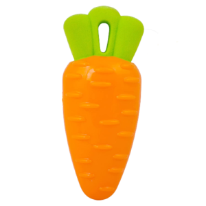 Veggie Series Carrot Squeaky Chew Toys for Dogs & Puppies | Small & Medium Breeds (Orange)