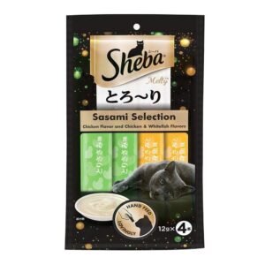 Sheba Melty Premium Cat Treat , Chicken & Chicken Whitefish flavour, 12g Pack(4 Sticks)