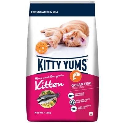 Kitty Yums Kitten(1-12 Months) Dry Cat Food, Ocean Fish
