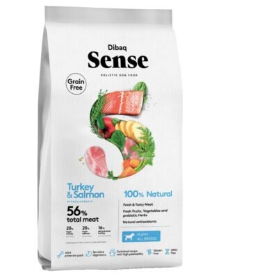 Dibaq Sense Puppy Turkey and Salmon Grain Free Dog Food.
