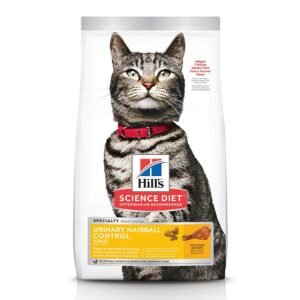 Hills Science Diet Adult Urinary and Hairball Control Cat Food, Dry Cat Food, Chicken