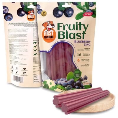 First Bark Fruity Blast Dog Treats Blueberry Zing, 225gm