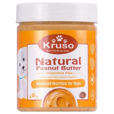 Kruso Natural Peanut Butter Puppy Food-Digestive Flax, Advance Nutrition for Dogs | Dog Supplement 425gm