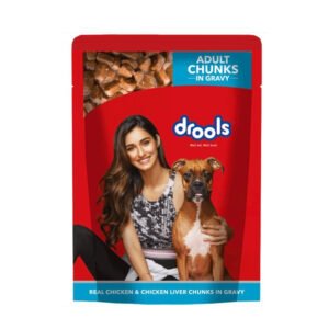 Drools Adult Wet Dog Food, Real Chicken and Chicken Liver Chunks in Gravy 150gm
