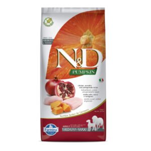 Farmina N & D Pumpkin Chicken & Pomegranate Grain Free Dog Dry Food Adult Medium & Maxi Breed