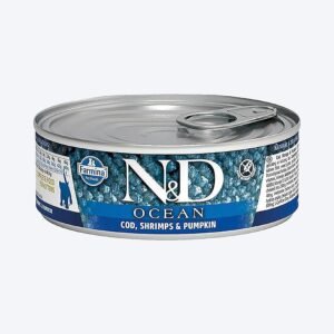 Farmina N&D Ocean - Wet Food for Kittens - Cod, Shrimp & Pumpkin, 80 GM Shrimp