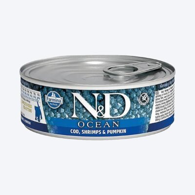 Farmina N&D Ocean - Wet Food for Kittens - Cod, Shrimp & Pumpkin, 80 GM Shrimp