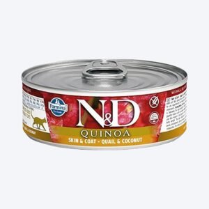 Farmina N & D Quinoa (Wet)- Skin & Coat Quail Adult (80g) Cat Food