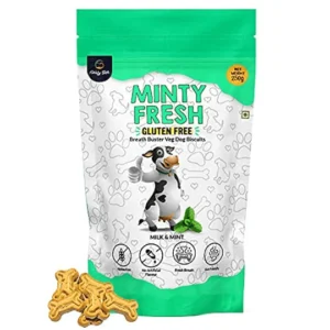 Goofy Tails Minty Fresh Milk & Mint Biscuit Treats for Dogs & Puppies 250gm