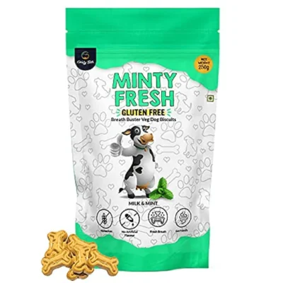 Goofy Tails Minty Fresh Milk & Mint Biscuit Treats for Dogs & Puppies 250gm