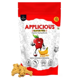 Goofy Tails Applicious Apple Banana and Cinnamon Biscuit Treats for Dogs & Puppies 250gm