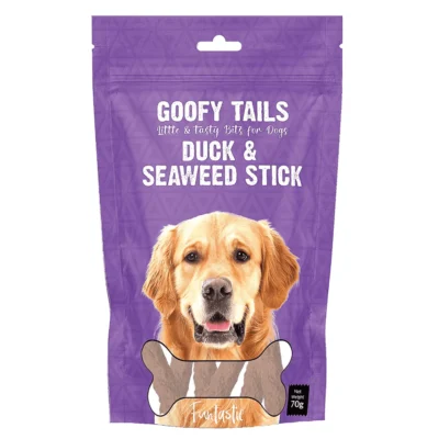 Goofy Tails Duck & Seaweed Stick Dog Treats- 70gm