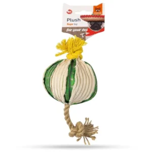 Barkbutler FoFos Cactus Ball With Hemp Rope Toy for Dogs
