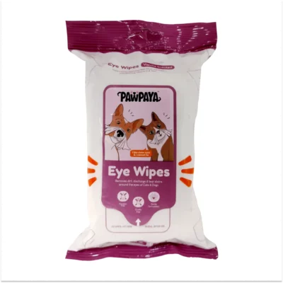 Pawpaya Eye Wipes for Dogs and Cats 25Pc