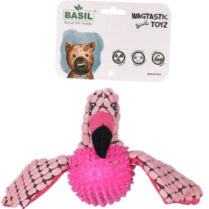 Basil Bird Shaped Plush Toy with Squeaky Neck