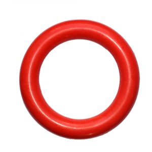 High Quality Circle Style Dog Pet Chew Toy Tough Rubber Ring For Powerful Chewers Red