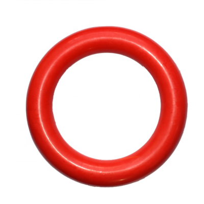 High Quality Circle Style Dog Pet Chew Toy Tough Rubber Ring For Powerful Chewers Red