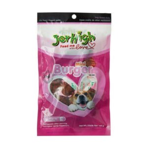 JerHigh Mini Burger Dog Treats - 100 g