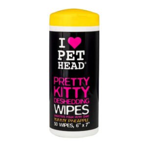 Pretty Kitty Deshedding Wipes, 50 pack, Pineapple