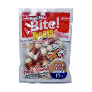Super Bite Chicken Bone Knotted Dog Treat-10-Pieces
