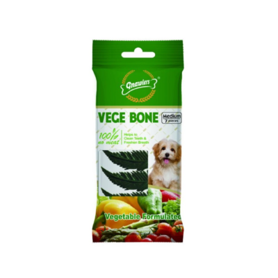 Gnawlers Veg Dog Bone - Dog Treats - Puppy and Adult 60gm
