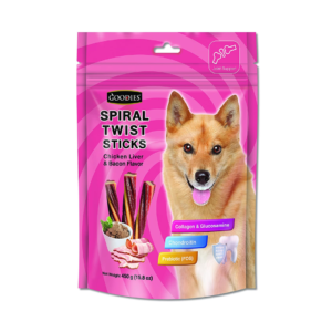 Goodies Spiral Sticks Chicken Liver & Bacon Flavor 450gm