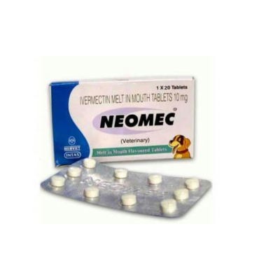 Intas Neomec Ivermectin tabs,10 mg For Dogs 10 Tablets