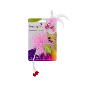 SmartyKat Flamingo Flop Feathered Catnip And Silverine Cat Toy