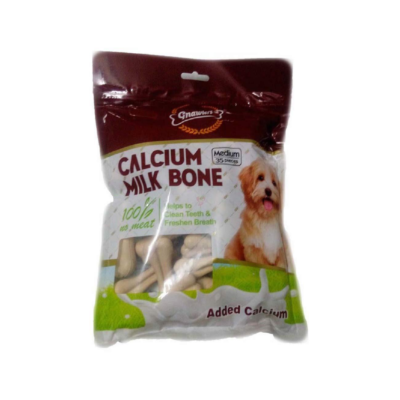 Gnawlers Calcium Milk Medium Bone 35 pc
