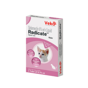 Veko Radicate Selamectin Spot on for Cats 0.75ml, 2.6Kg-7.5Kg