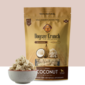 Dogsee Crunch Coconut: Fat-Separated Coconut Dog Treats 150gm