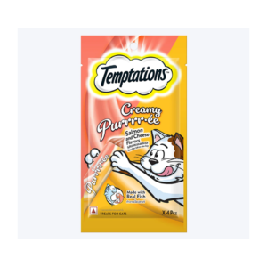 Temptations Creamy Purrrr-ee, Salmon & Cheese Flavour 48g