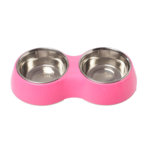 Basil Double Melamine Bowl Dinner Set - Pink