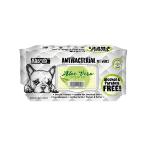 Absorb Plus Antibacterial Pet Wipes, 80 Count