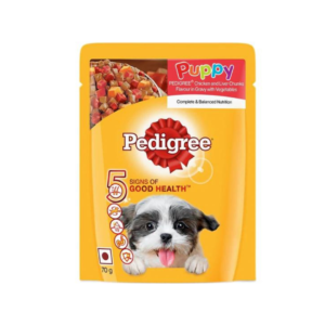 Pedigree Chicken And Liver Chunks in Gravy with Vegetables Puppy Wet Food 70gm