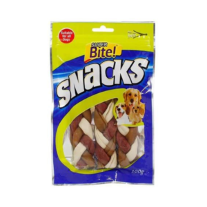 Super Bite 3 In 1 Braid Stick Dog Treats 100gm