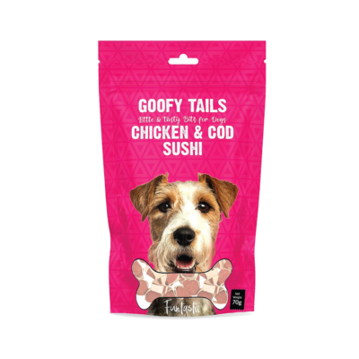 Goofy Tails Chicken & COD Sushi Treats for Dogs and Puppies - 70 Grams