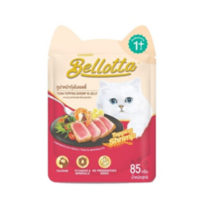 Bellotta Pouch Cat Food 85g Tuna Topping Shrimp in Jelly