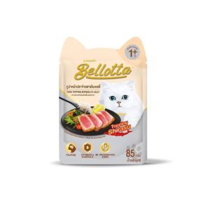 Bellotta Premium Wet Food for Cats and Kittens, Tuna Topping Shirasu in Jelly, 85 g