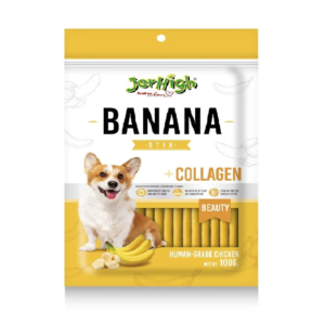 Jerhigh Banana Stix – Puppies and Adult Dog Treats 100gm