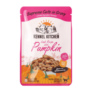 Kennel Kitchen Supreme Cuts in Gravy, Lamb Recipe with Pumpkin, 100g Wet Dog Food for Adult and Puppy