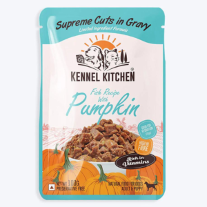 Kennel Kitchen Fish with Pumpkin Supreme Cuts In Gravy Wet Dog Food - 100 g